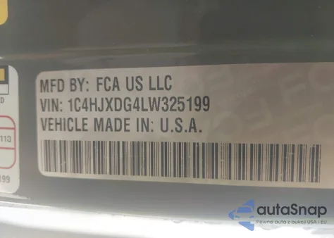 2020 Jeep Wrangler Unlimited Willys Sport 4X4 from USA, damaged, VIN 1C4HJXDG4LW325199